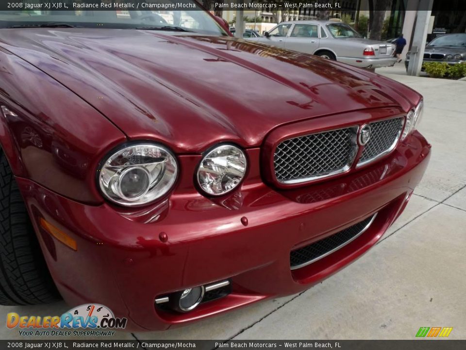 2008 Jaguar XJ XJ8 L Radiance Red Metallic / Champagne/Mocha Photo #10