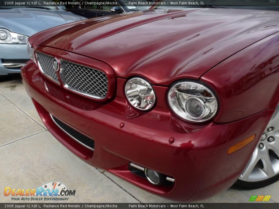 2008 Jaguar XJ XJ8 L Radiance Red Metallic / Champagne/Mocha Photo #11
