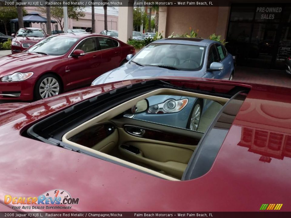 2008 Jaguar XJ XJ8 L Radiance Red Metallic / Champagne/Mocha Photo #12