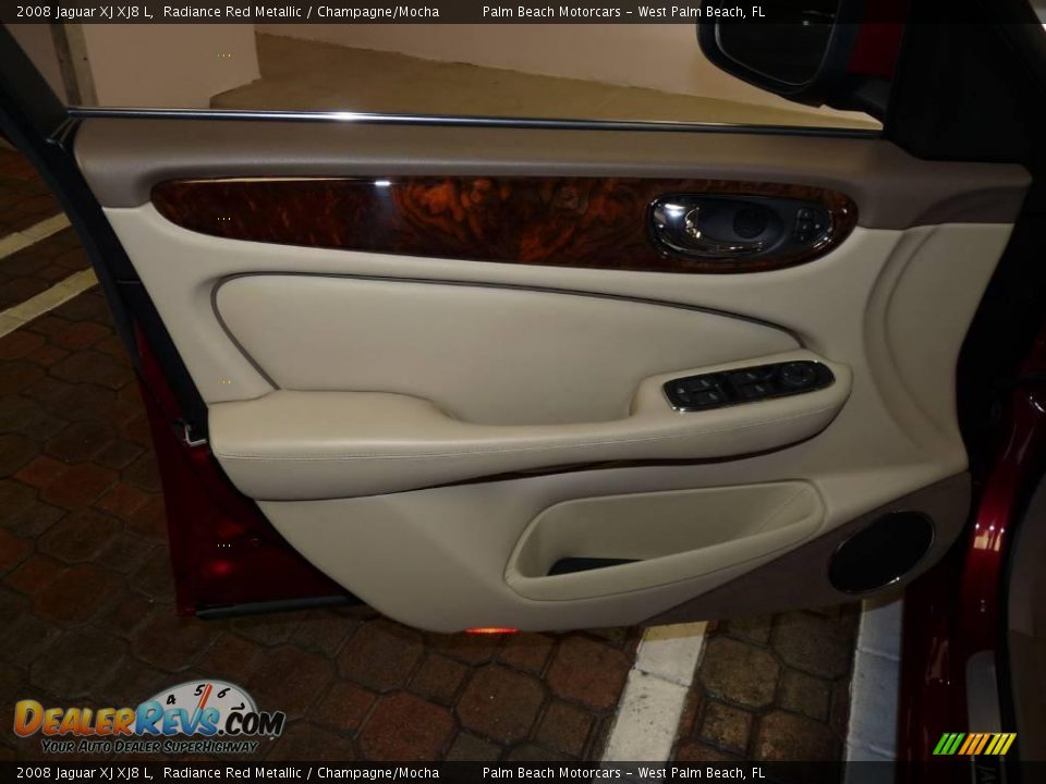 2008 Jaguar XJ XJ8 L Radiance Red Metallic / Champagne/Mocha Photo #16