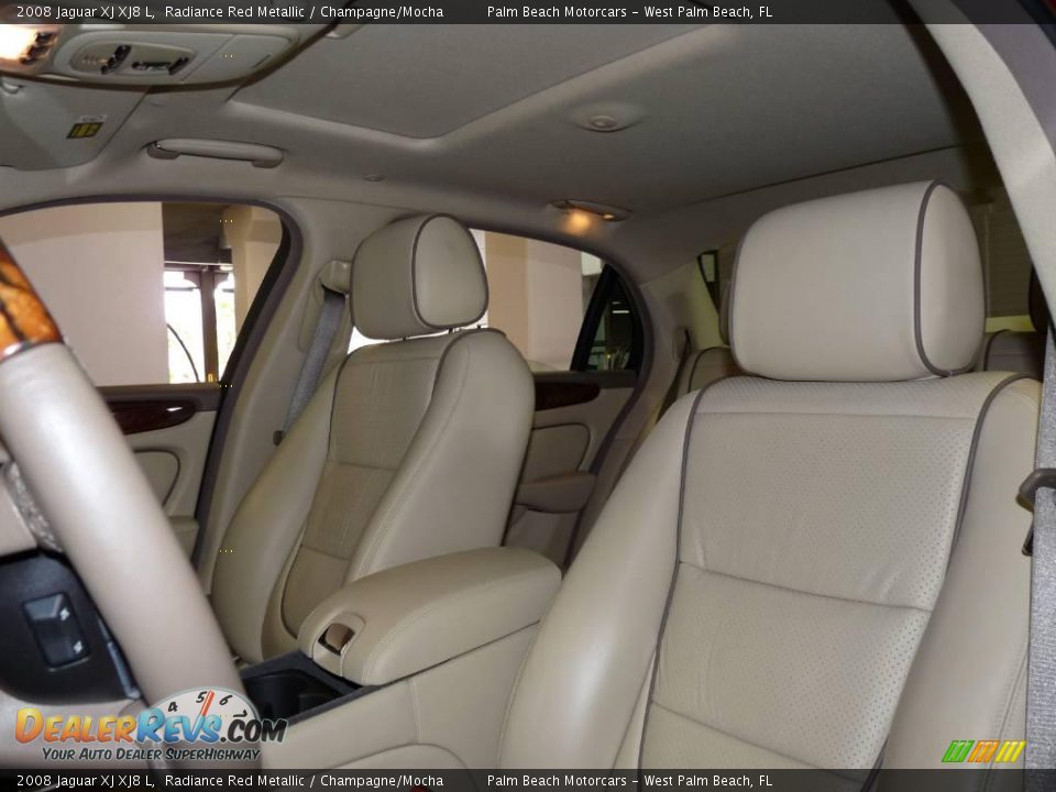 2008 Jaguar XJ XJ8 L Radiance Red Metallic / Champagne/Mocha Photo #18