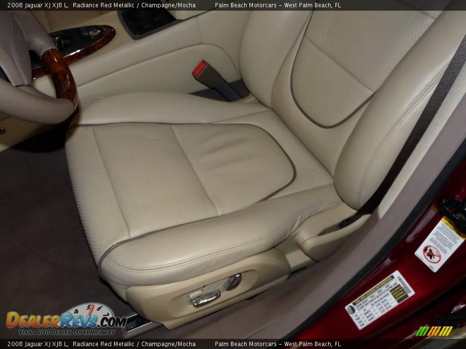 2008 Jaguar XJ XJ8 L Radiance Red Metallic / Champagne/Mocha Photo #19