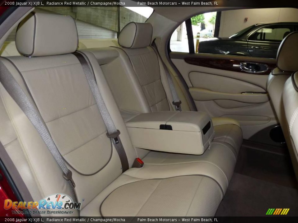 2008 Jaguar XJ XJ8 L Radiance Red Metallic / Champagne/Mocha Photo #24