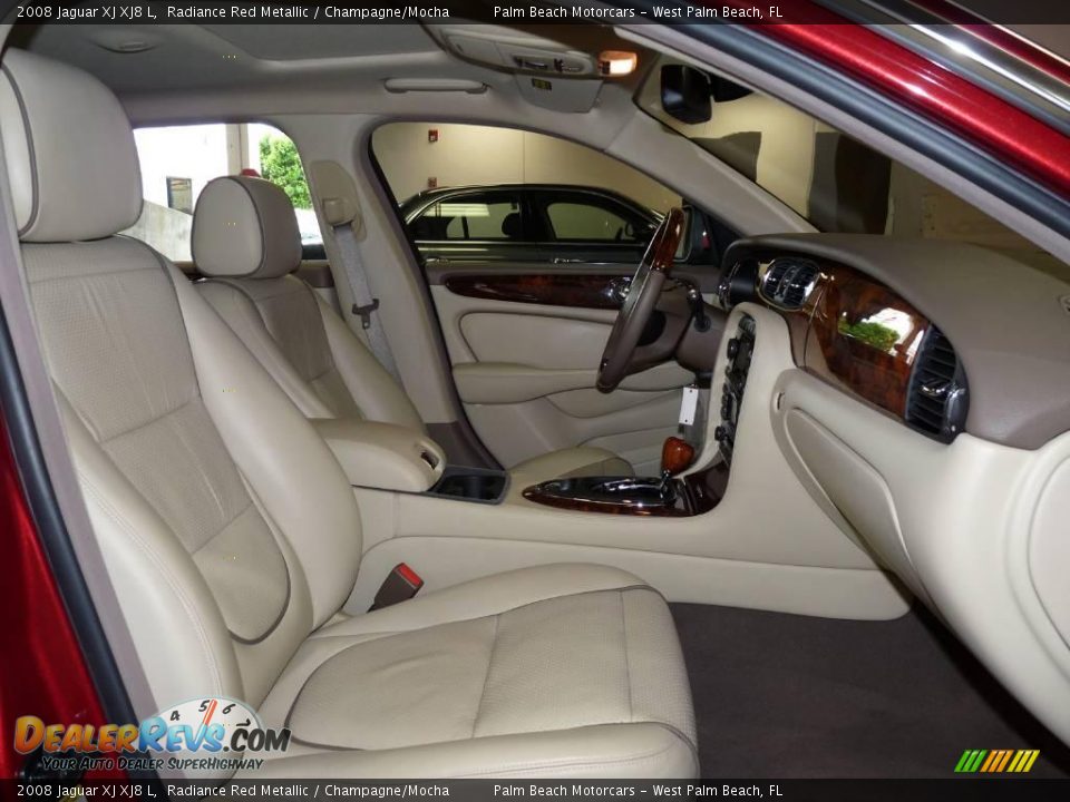 2008 Jaguar XJ XJ8 L Radiance Red Metallic / Champagne/Mocha Photo #26