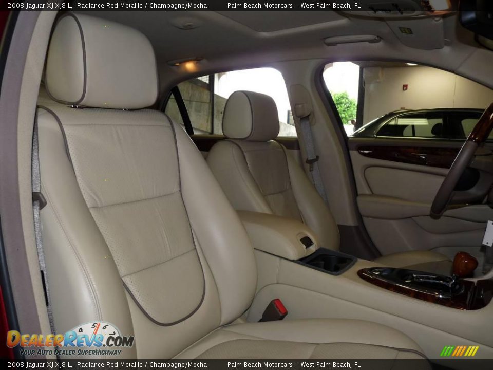 2008 Jaguar XJ XJ8 L Radiance Red Metallic / Champagne/Mocha Photo #27