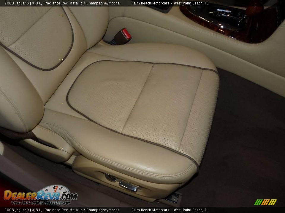 2008 Jaguar XJ XJ8 L Radiance Red Metallic / Champagne/Mocha Photo #28