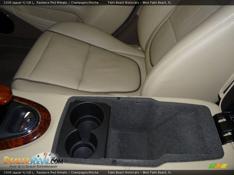 2008 Jaguar XJ XJ8 L Radiance Red Metallic / Champagne/Mocha Photo #32