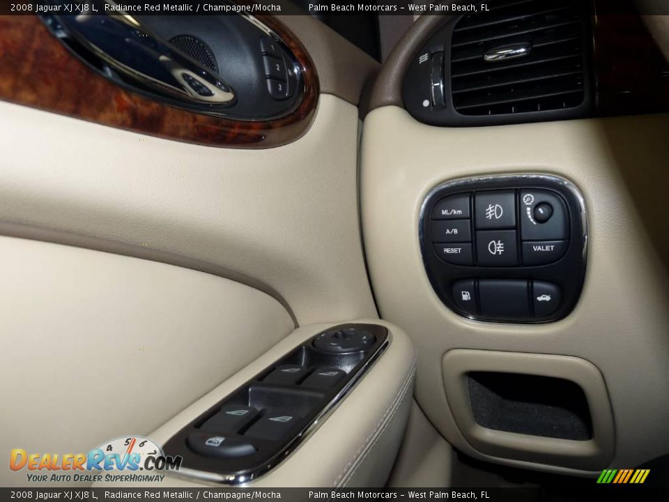 2008 Jaguar XJ XJ8 L Radiance Red Metallic / Champagne/Mocha Photo #35