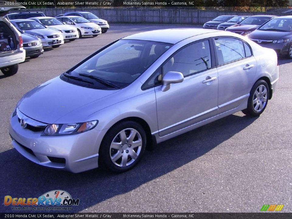 2010 Honda Civic LX Sedan Alabaster Silver Metallic / Gray Photo #1