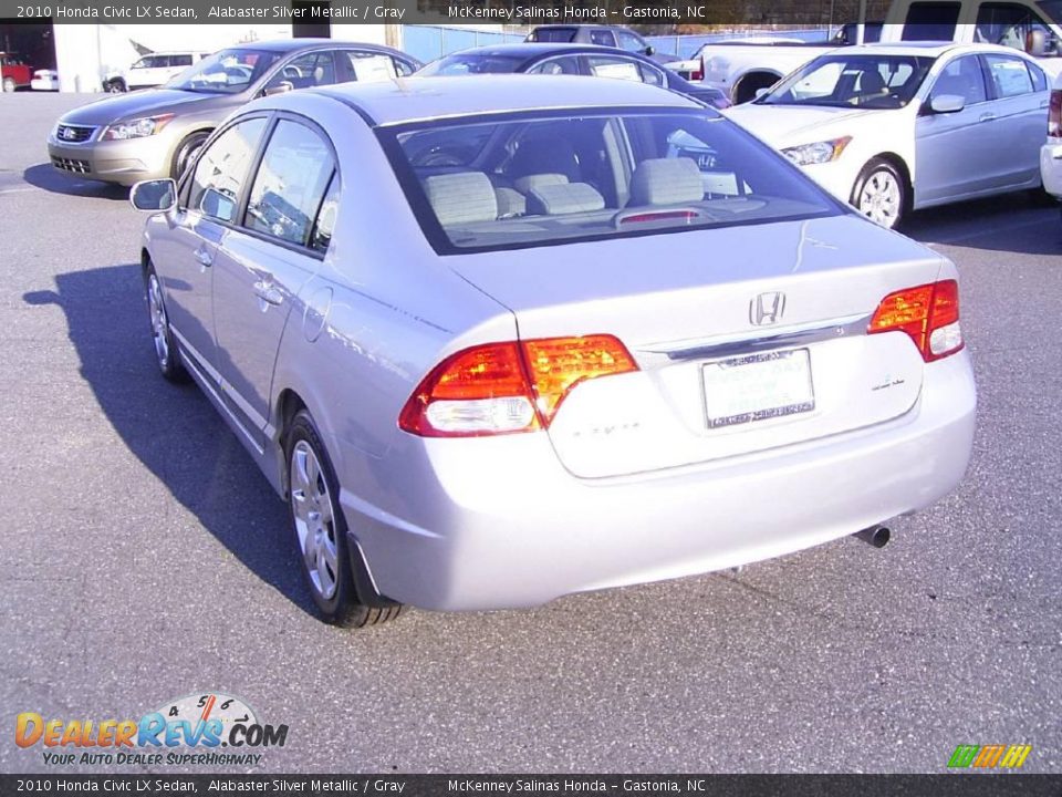 2010 Honda Civic LX Sedan Alabaster Silver Metallic / Gray Photo #2