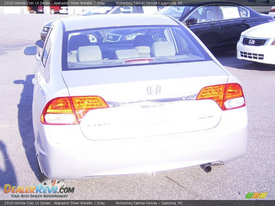 2010 Honda Civic LX Sedan Alabaster Silver Metallic / Gray Photo #3