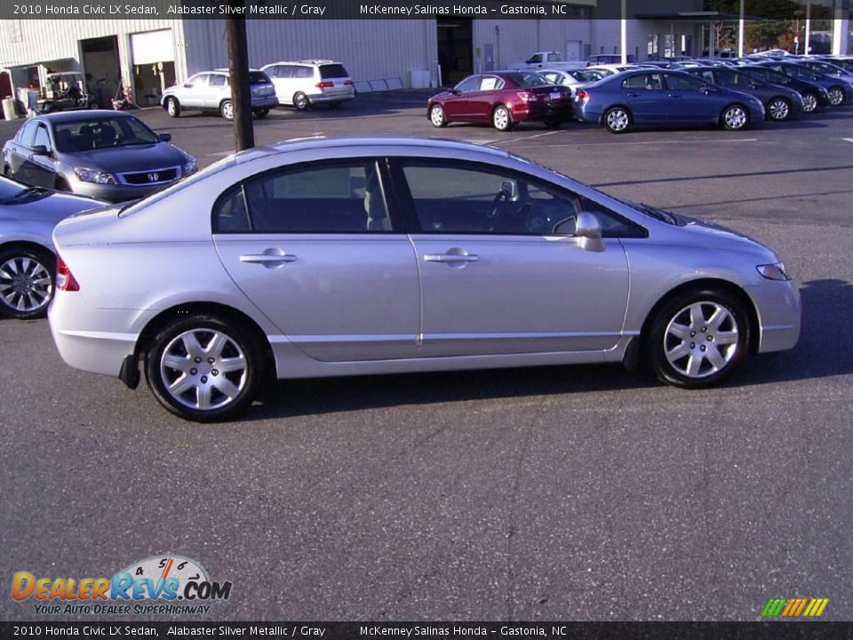 2010 Honda Civic LX Sedan Alabaster Silver Metallic / Gray Photo #5