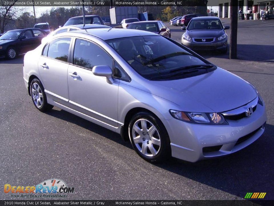 2010 Honda Civic LX Sedan Alabaster Silver Metallic / Gray Photo #6