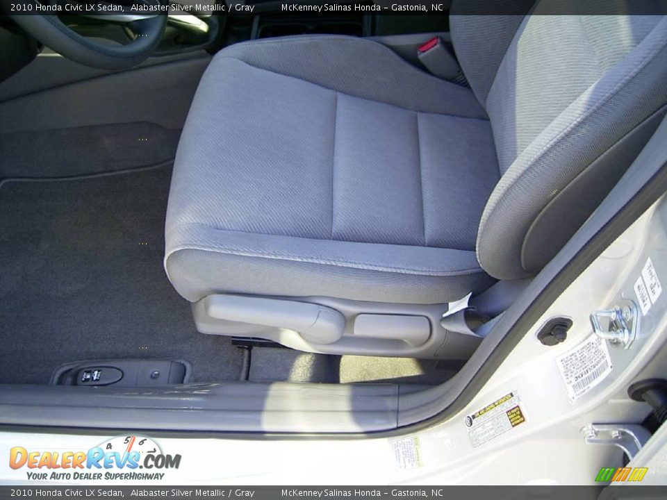 2010 Honda Civic LX Sedan Alabaster Silver Metallic / Gray Photo #9