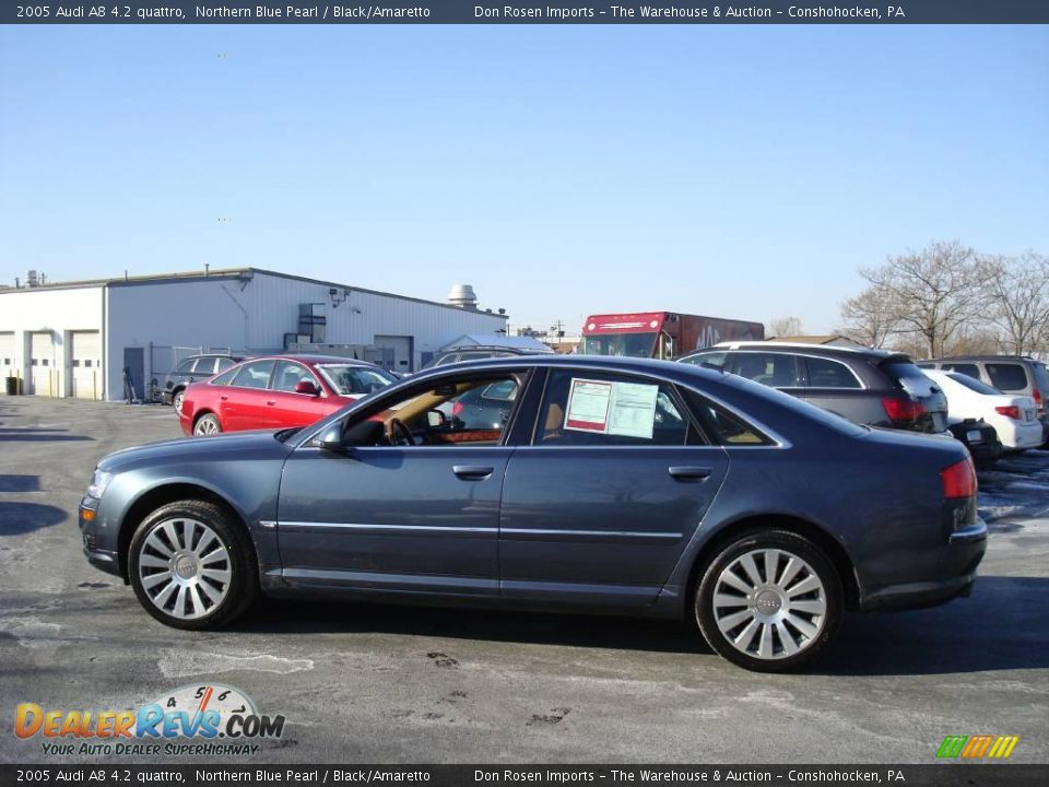 2005 Audi A8 4.2 quattro Northern Blue Pearl / Black/Amaretto Photo #1