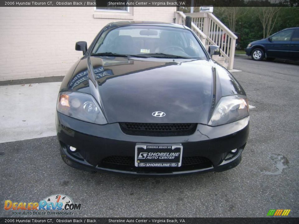 2006 Hyundai Tiburon GT Obsidian Black / Black Photo #1