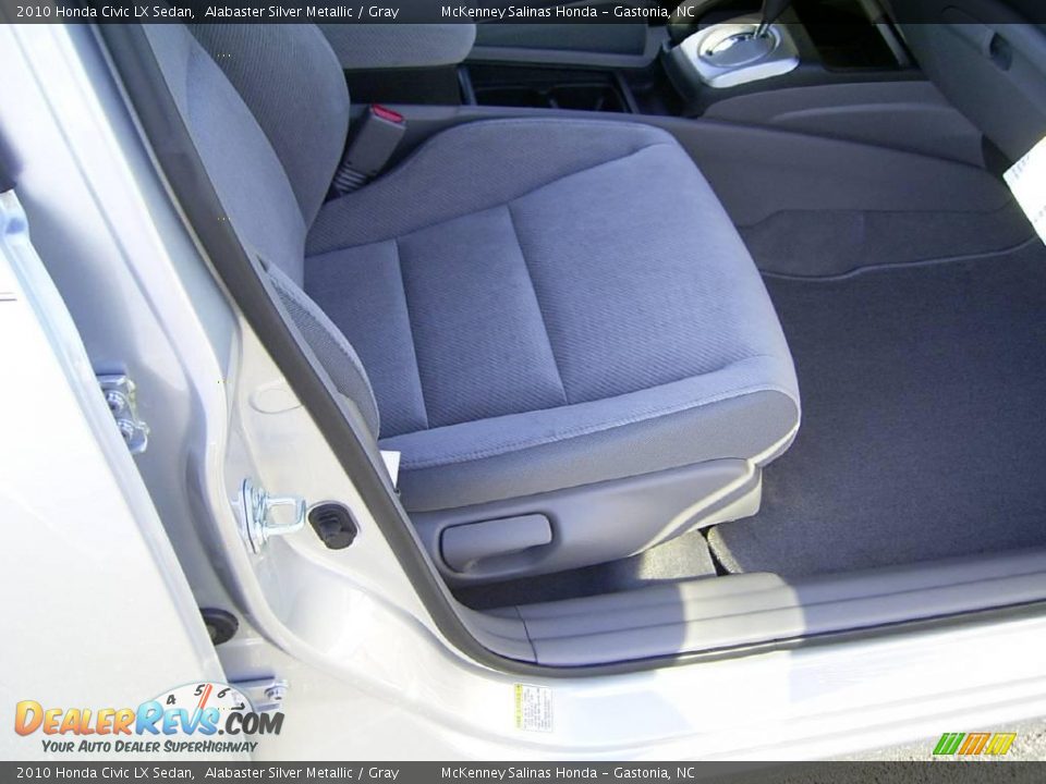 2010 Honda Civic LX Sedan Alabaster Silver Metallic / Gray Photo #17