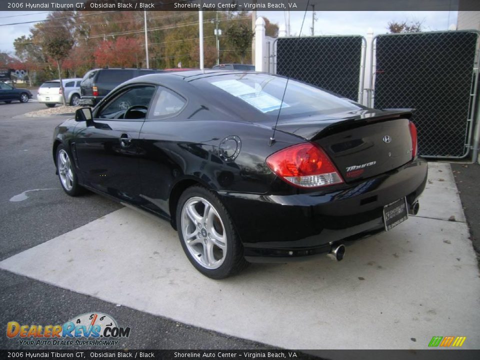2006 Hyundai Tiburon GT Obsidian Black / Black Photo #4