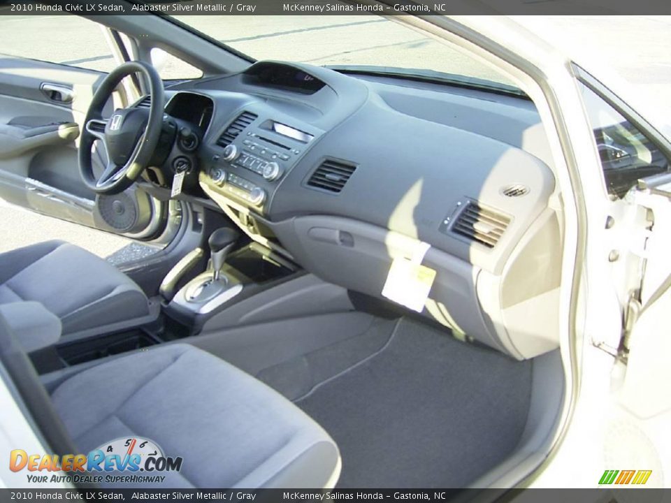 2010 Honda Civic LX Sedan Alabaster Silver Metallic / Gray Photo #18