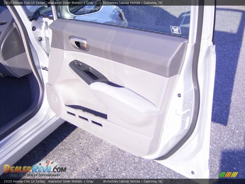 2010 Honda Civic LX Sedan Alabaster Silver Metallic / Gray Photo #19