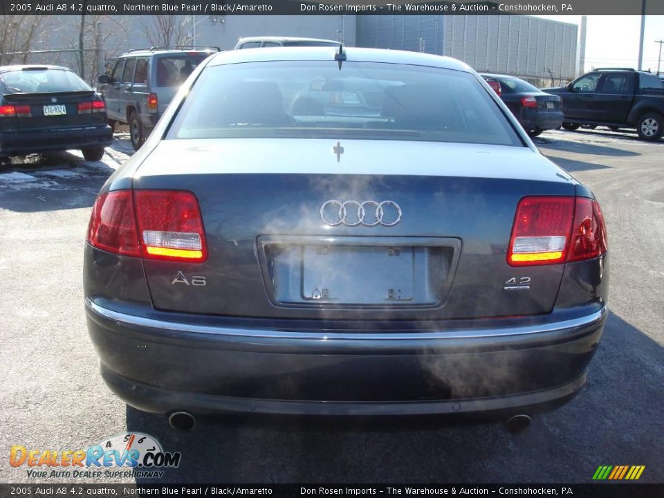 2005 Audi A8 4.2 quattro Northern Blue Pearl / Black/Amaretto Photo #3