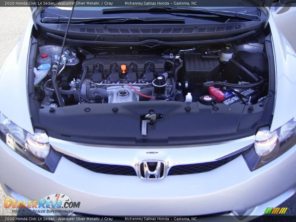 2010 Honda Civic LX Sedan Alabaster Silver Metallic / Gray Photo #22