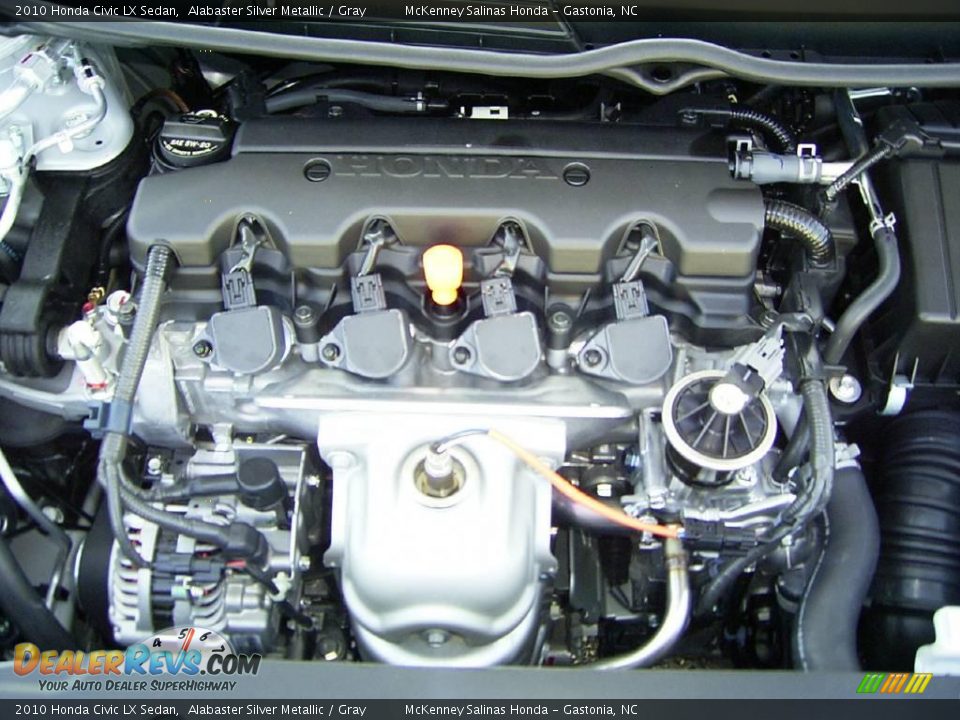 2010 Honda Civic LX Sedan Alabaster Silver Metallic / Gray Photo #23
