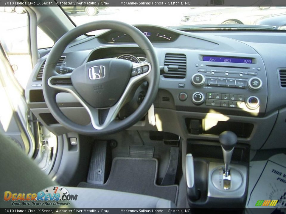 2010 Honda Civic LX Sedan Alabaster Silver Metallic / Gray Photo #24
