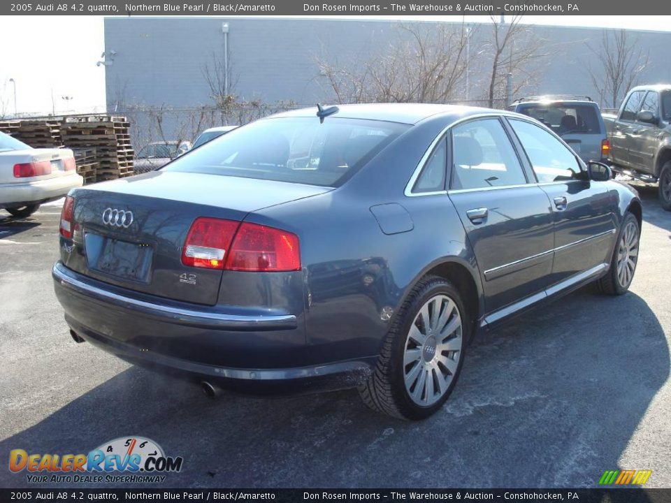 2005 Audi A8 4.2 quattro Northern Blue Pearl / Black/Amaretto Photo #5