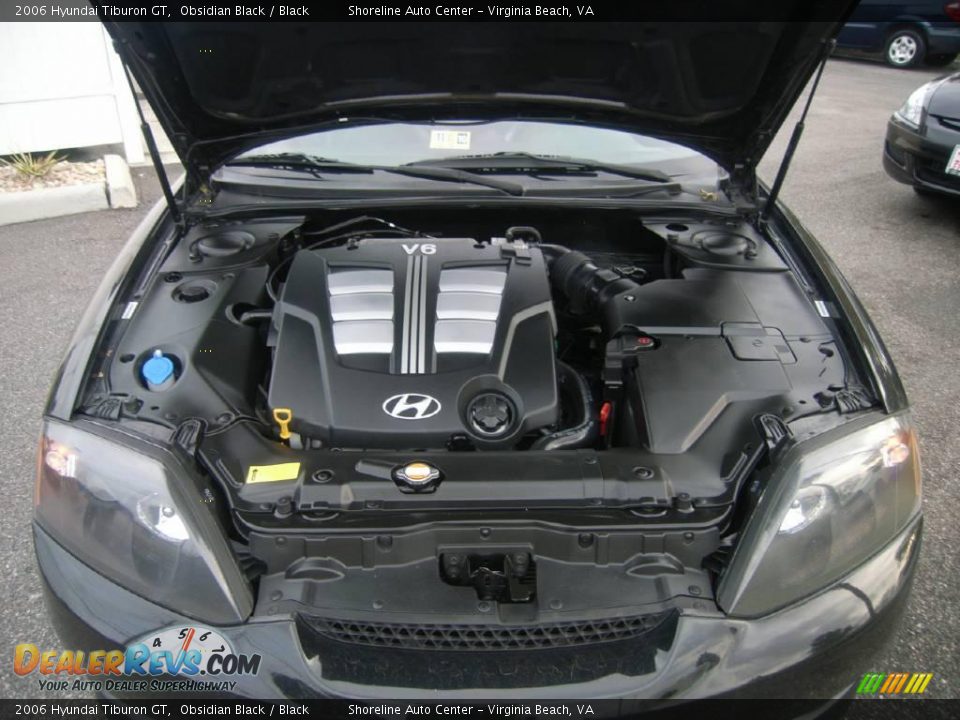2006 Hyundai Tiburon GT Obsidian Black / Black Photo #16