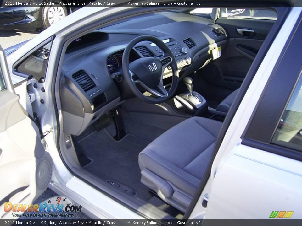 2010 Honda Civic LX Sedan Alabaster Silver Metallic / Gray Photo #30