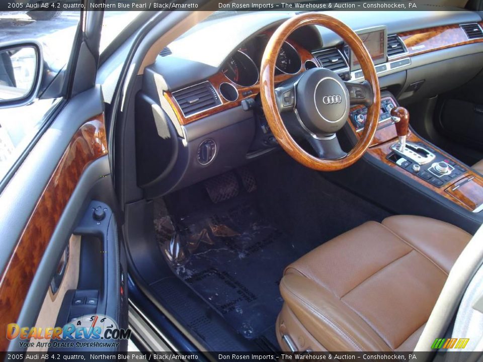2005 Audi A8 4.2 quattro Northern Blue Pearl / Black/Amaretto Photo #6