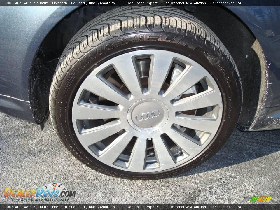 2005 Audi A8 4.2 quattro Northern Blue Pearl / Black/Amaretto Photo #7