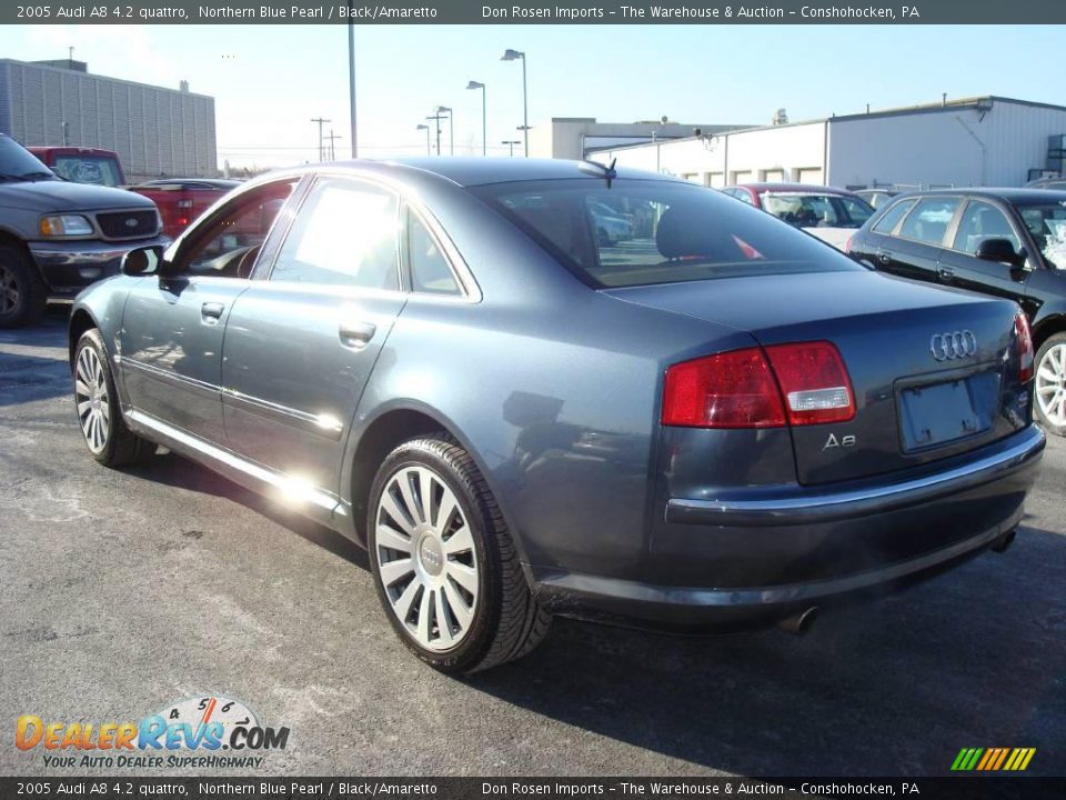 2005 Audi A8 4.2 quattro Northern Blue Pearl / Black/Amaretto Photo #8