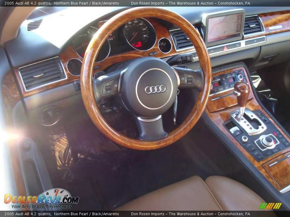 2005 Audi A8 4.2 quattro Northern Blue Pearl / Black/Amaretto Photo #10