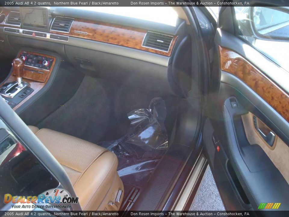 2005 Audi A8 4.2 quattro Northern Blue Pearl / Black/Amaretto Photo #14