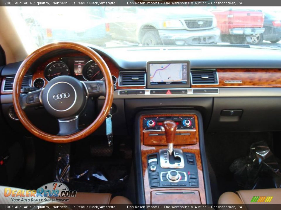 2005 Audi A8 4.2 quattro Northern Blue Pearl / Black/Amaretto Photo #21