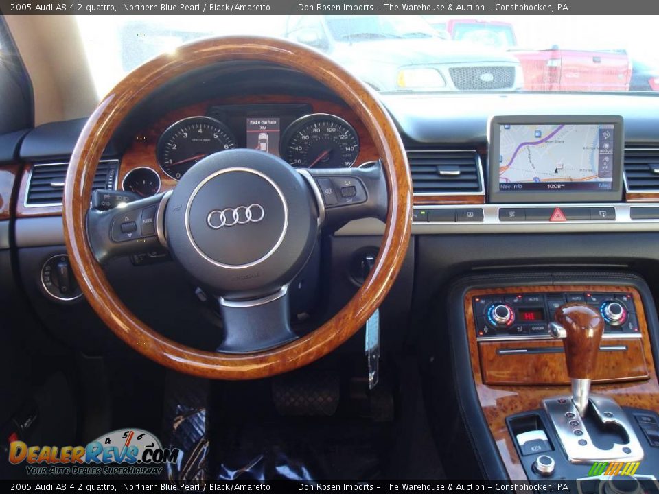 2005 Audi A8 4.2 quattro Northern Blue Pearl / Black/Amaretto Photo #22