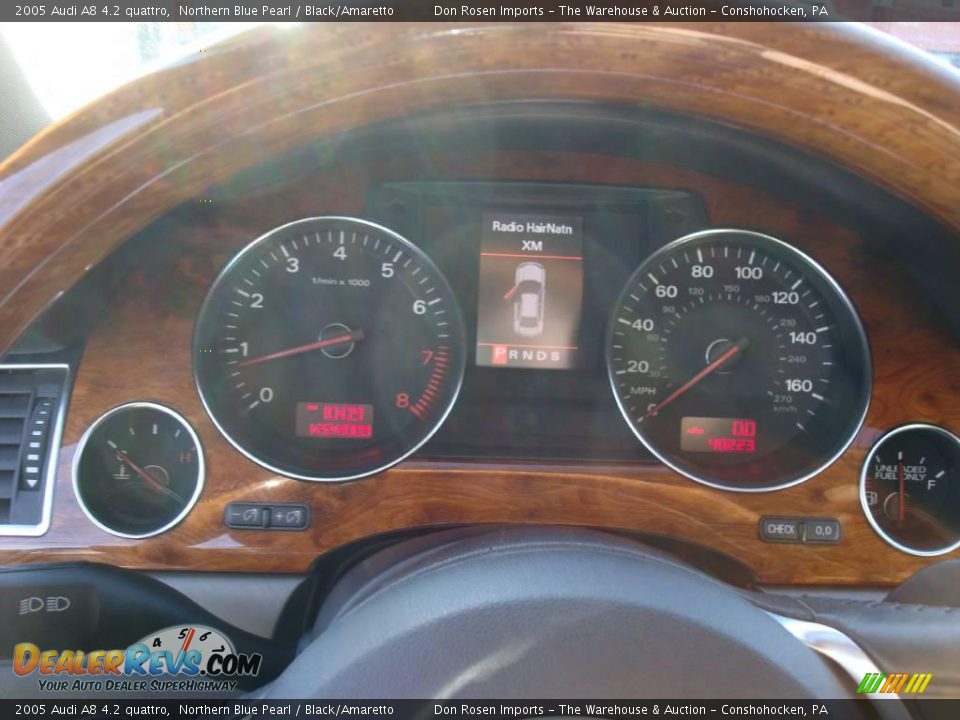2005 Audi A8 4.2 quattro Northern Blue Pearl / Black/Amaretto Photo #25