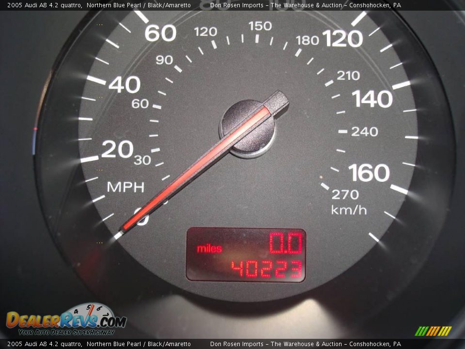 2005 Audi A8 4.2 quattro Northern Blue Pearl / Black/Amaretto Photo #26