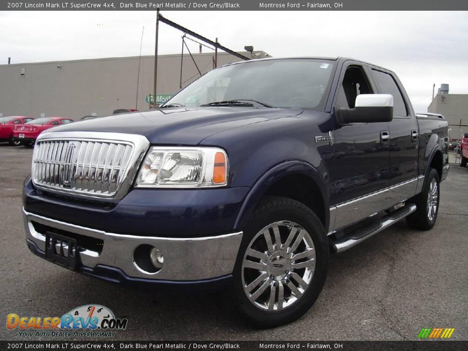 2007 Lincoln Mark LT SuperCrew 4x4 Dark Blue Pearl Metallic / Dove Grey/Black Photo #1