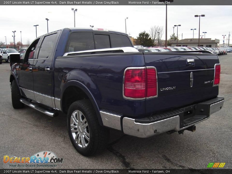 2007 Lincoln Mark LT SuperCrew 4x4 Dark Blue Pearl Metallic / Dove Grey/Black Photo #3