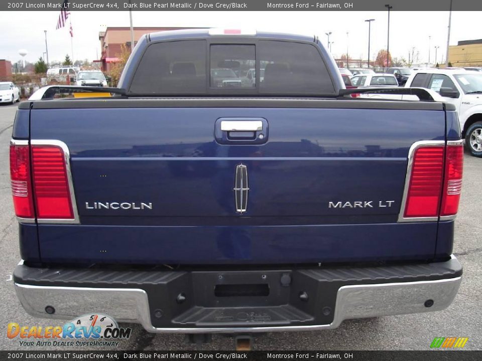 2007 Lincoln Mark LT SuperCrew 4x4 Dark Blue Pearl Metallic / Dove Grey/Black Photo #4