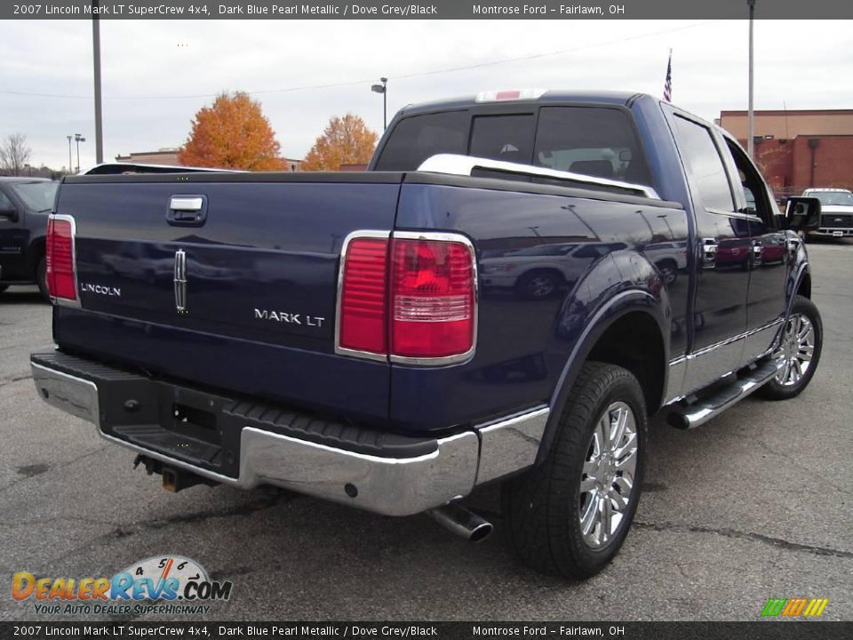 2007 Lincoln Mark LT SuperCrew 4x4 Dark Blue Pearl Metallic / Dove Grey/Black Photo #5