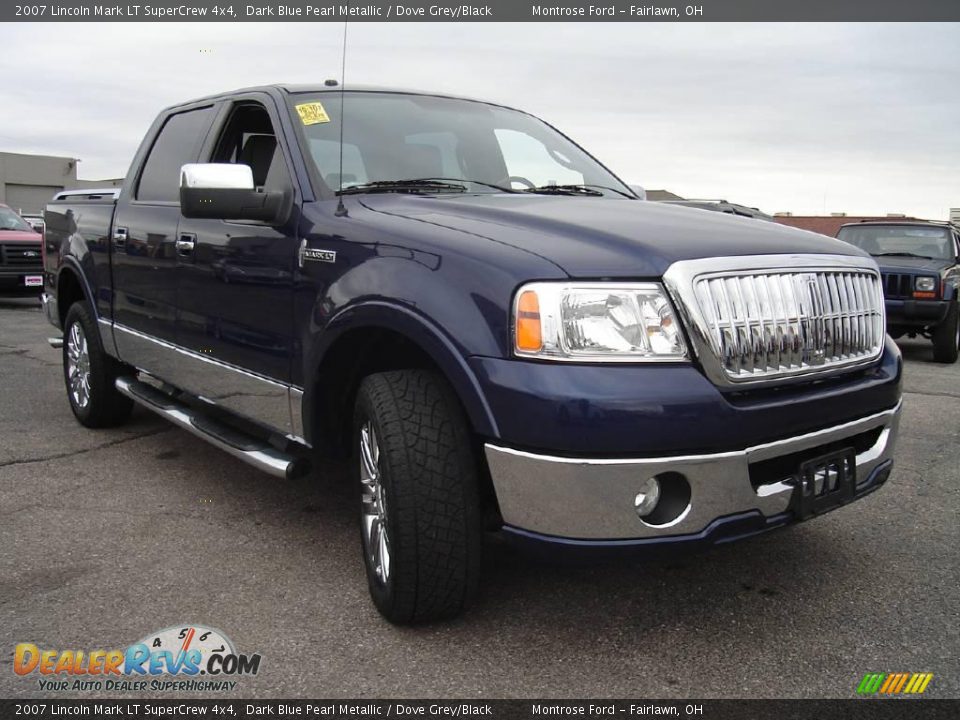 2007 Lincoln Mark LT SuperCrew 4x4 Dark Blue Pearl Metallic / Dove Grey/Black Photo #7