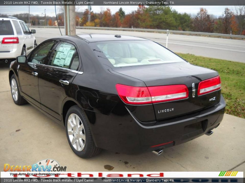 2010 Lincoln MKZ FWD Tuxedo Black Metallic / Light Camel Photo #4