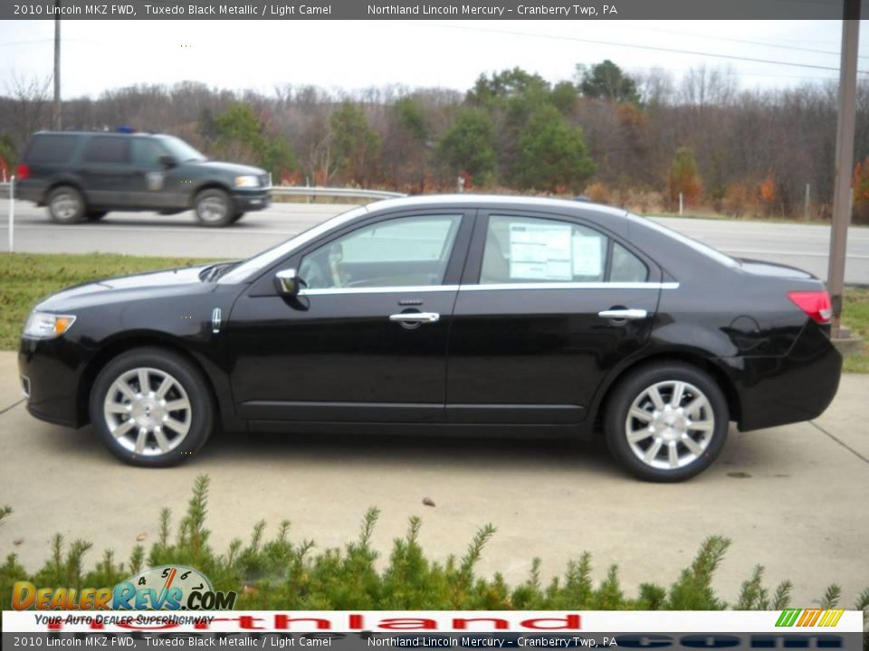 2010 Lincoln MKZ FWD Tuxedo Black Metallic / Light Camel Photo #5