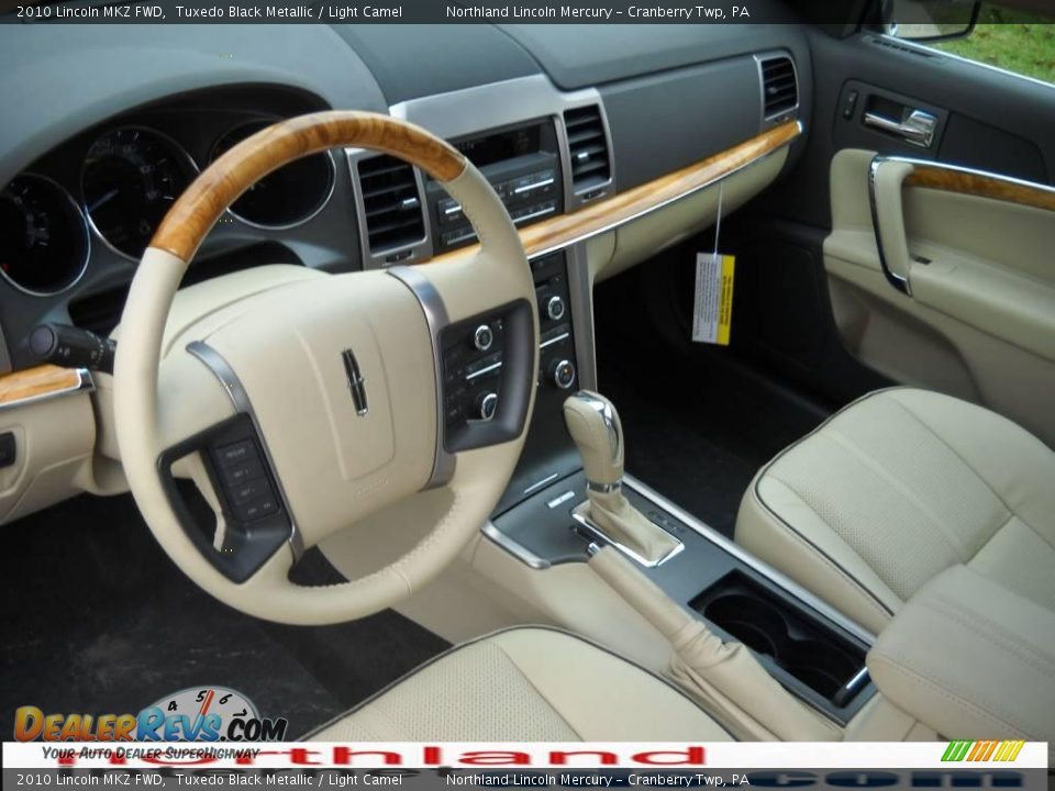 2010 Lincoln MKZ FWD Tuxedo Black Metallic / Light Camel Photo #7