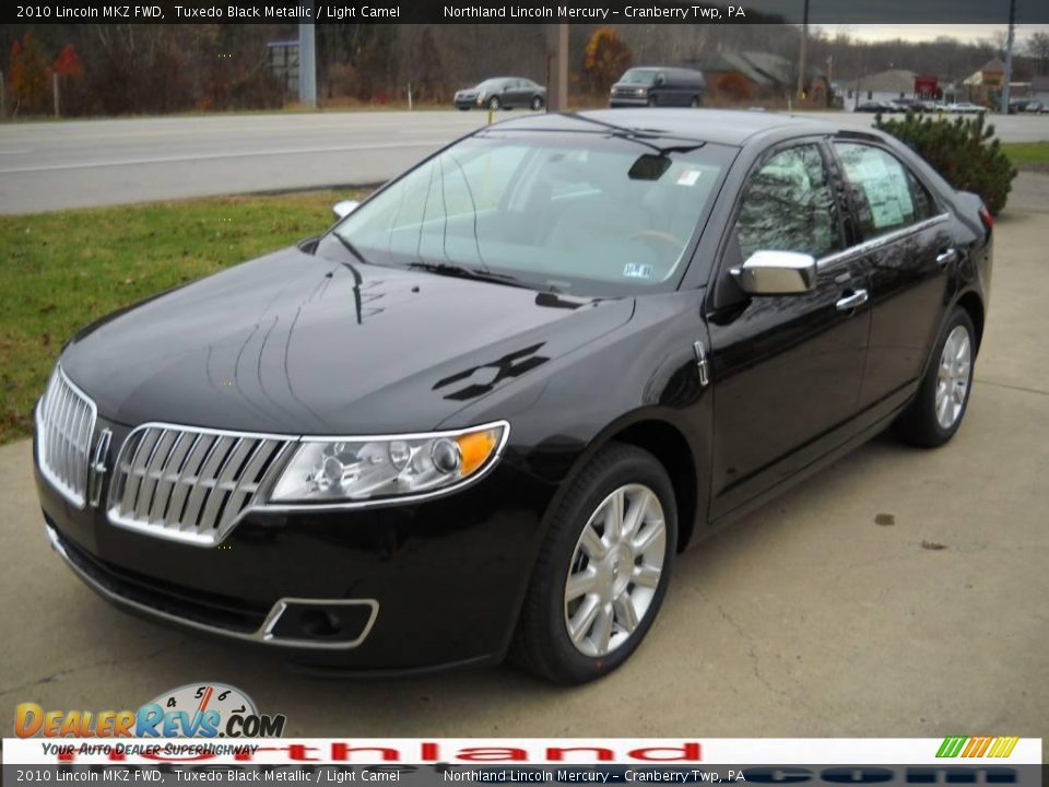 2010 Lincoln MKZ FWD Tuxedo Black Metallic / Light Camel Photo #13