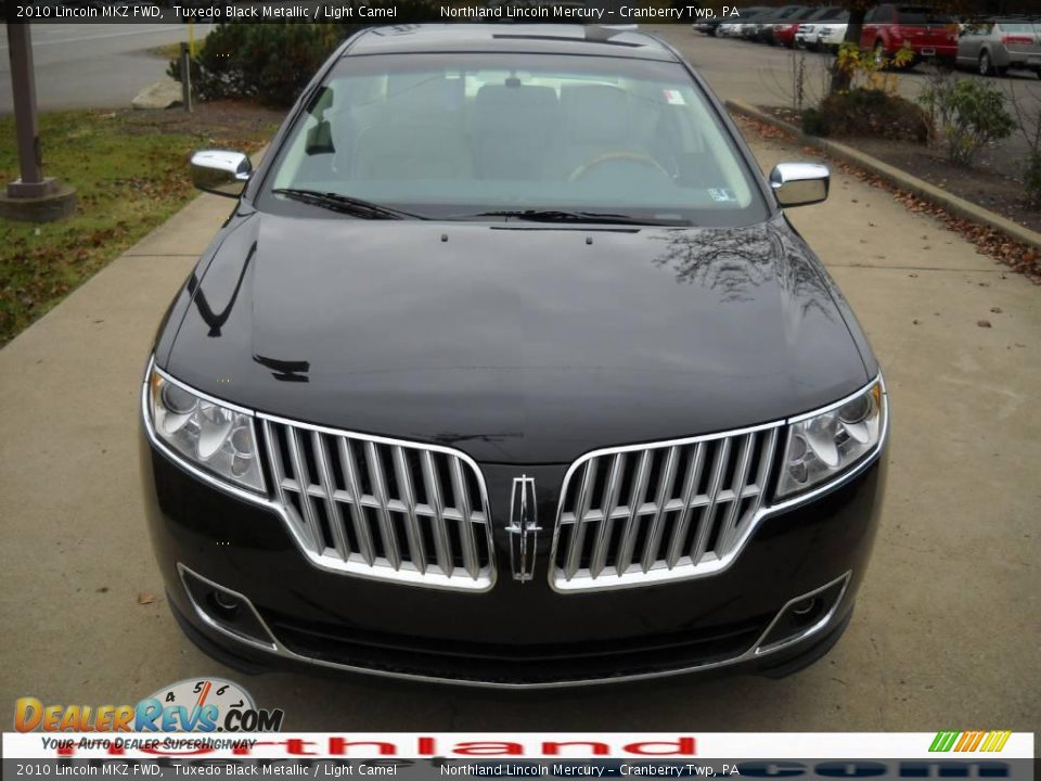 2010 Lincoln MKZ FWD Tuxedo Black Metallic / Light Camel Photo #14